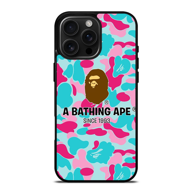 BAPE A BATHING APE CAMO iPhone 16 Pro Max Case Cover