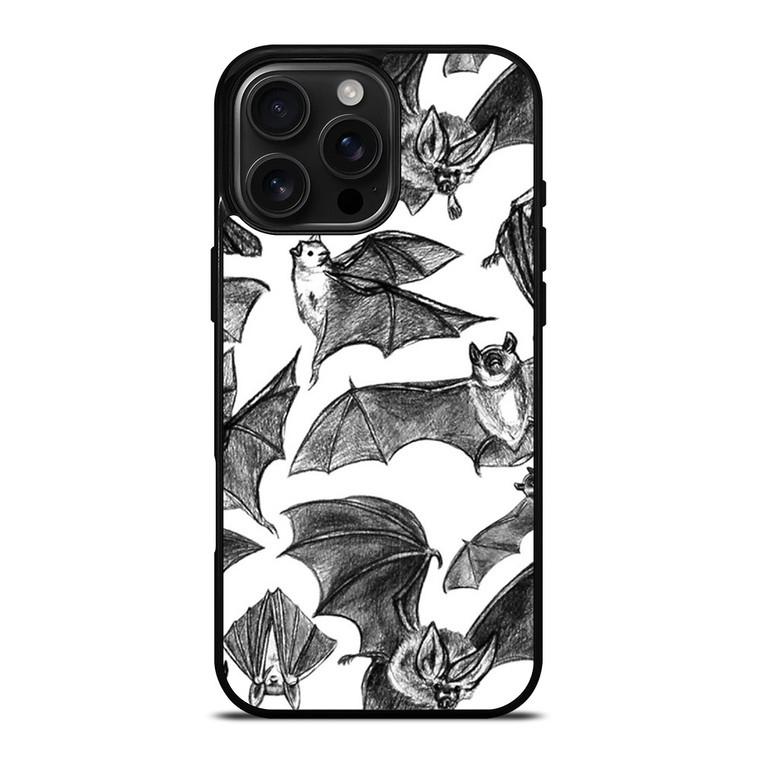 BAT HAND DRAWING PATTERN iPhone 16 Pro Max Case Cover