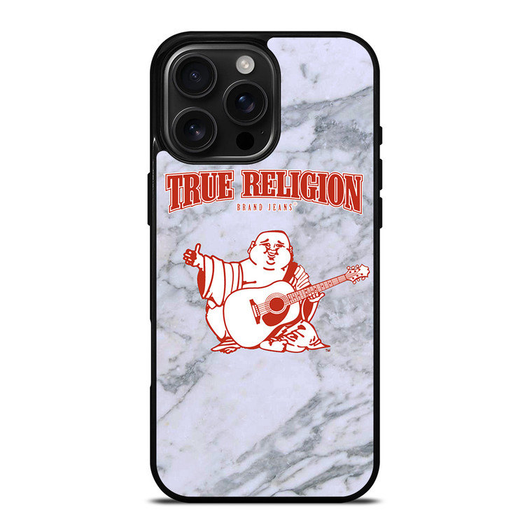 BIG BUDDHA TRUE RELIGION MARBLE iPhone 16 Pro Max Case Cover