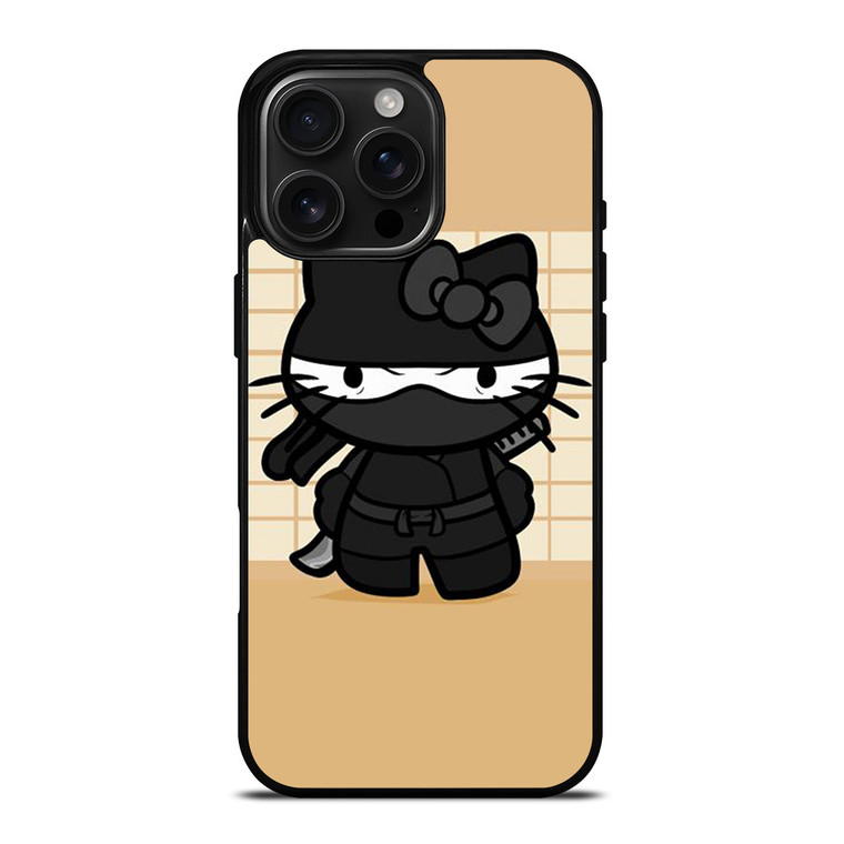 BLACK NINJA HELLO KITTY NINJA iPhone 16 Pro Max Case Cover
