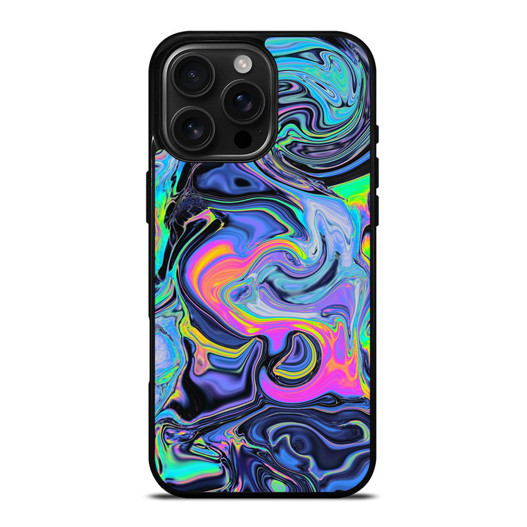 BLUE LIQUID CHROME iPhone 16 Pro Max Case Cover
