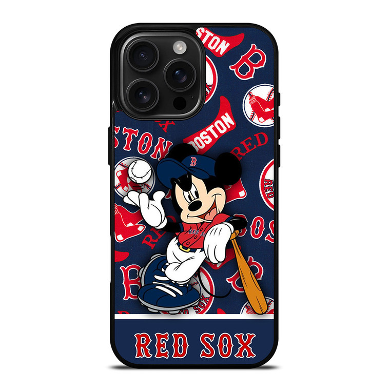 BOSTON RED SOX MICKEY MOUSE iPhone 16 Pro Max Case Cover