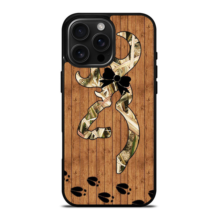 BROWNING WOODEN LOGO iPhone 16 Pro Max Case Cover