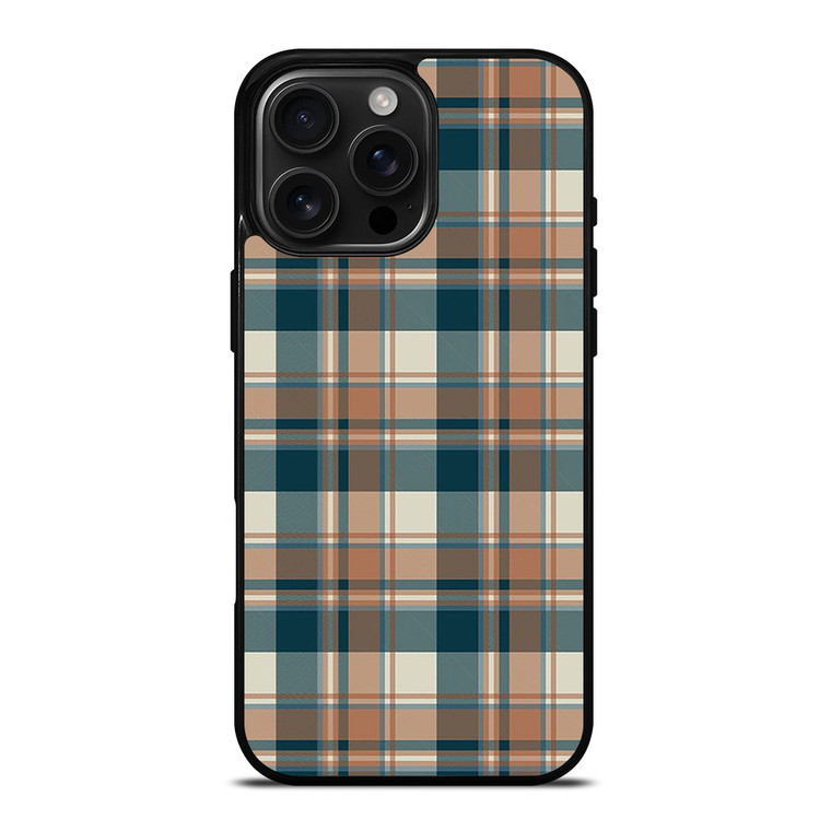 CHECK CLASSIC DARK PLAID FABRIC TEXTURES iPhone 16 Pro Max Case Cover