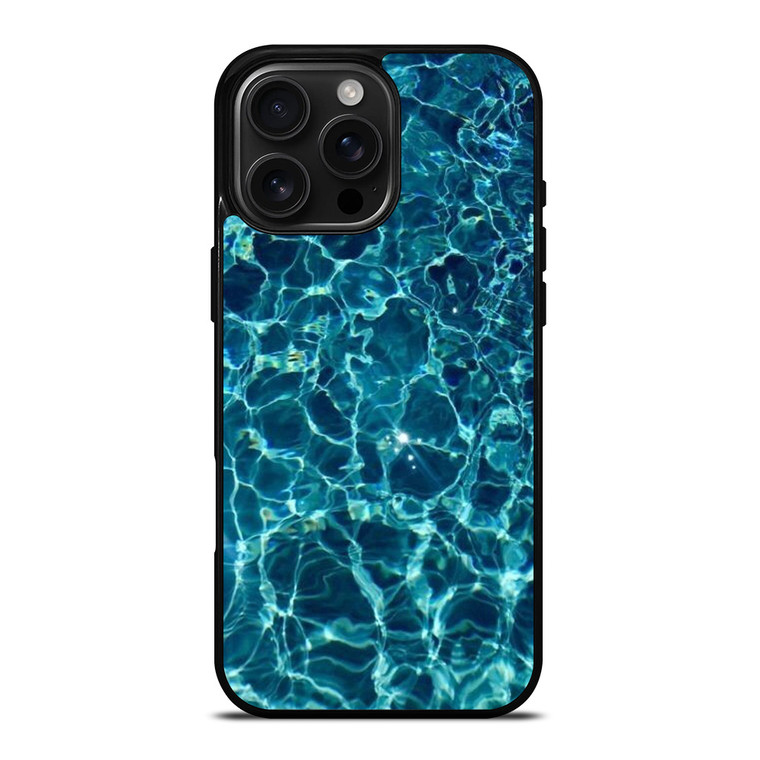 CLEAR BLUE WATER iPhone 16 Pro Max Case Cover