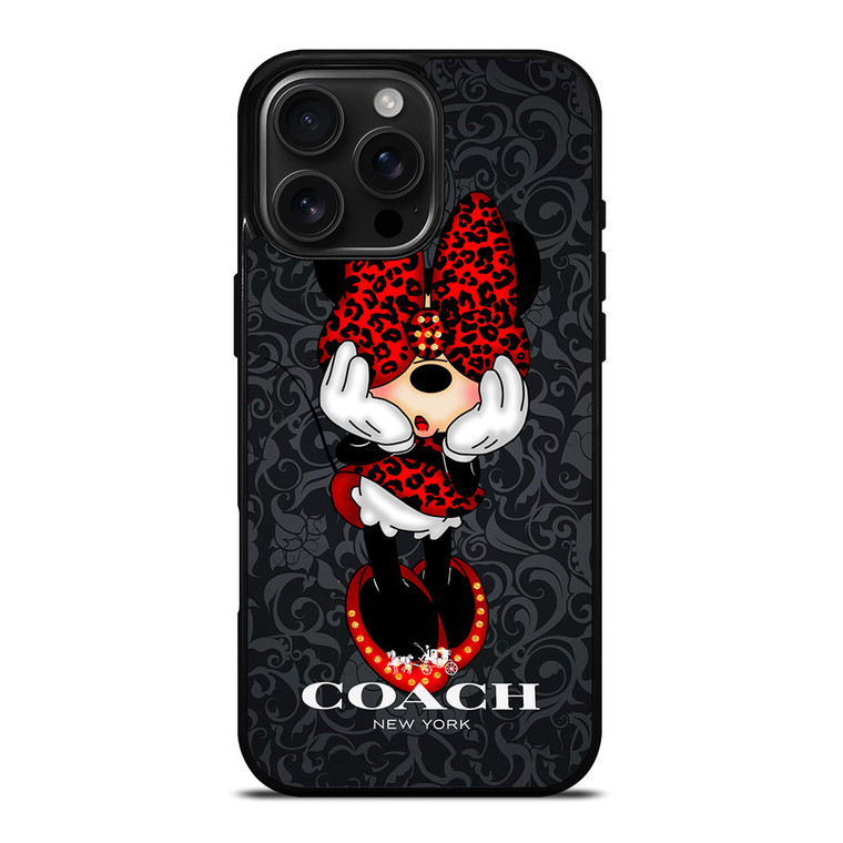 COACH MINNIE MOUSE CARTOON iPhone 16 Pro Max Case Cover