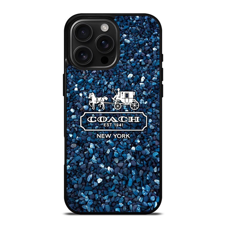 COACH NEW YORK BLUE STONE iPhone 16 Pro Max Case Cover