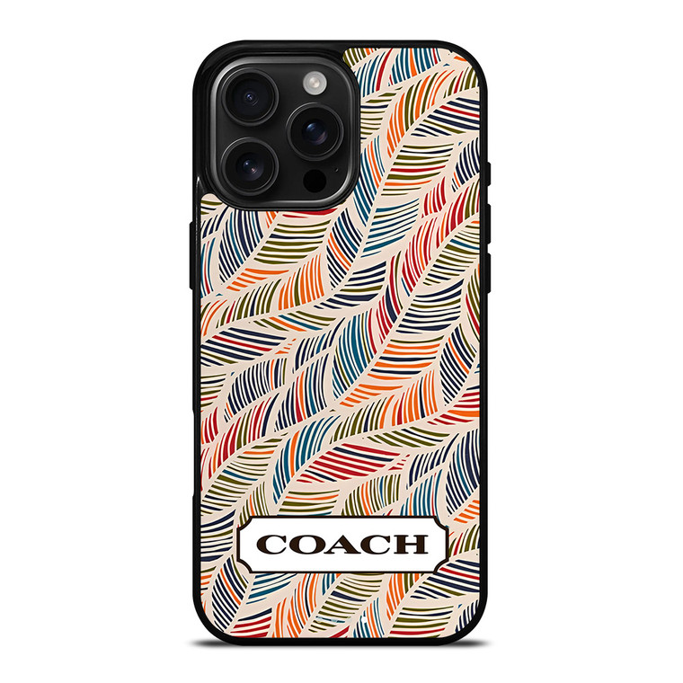 COACH NEW YORK LOGO MONOGRAM SEAMLESS PATTERN iPhone 16 Pro Max Case Cover