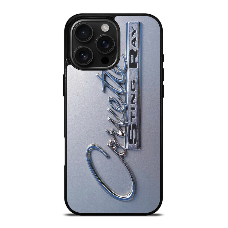 CORVETTE STINGRAY SILVER LOGO iPhone 16 Pro Max Case Cover