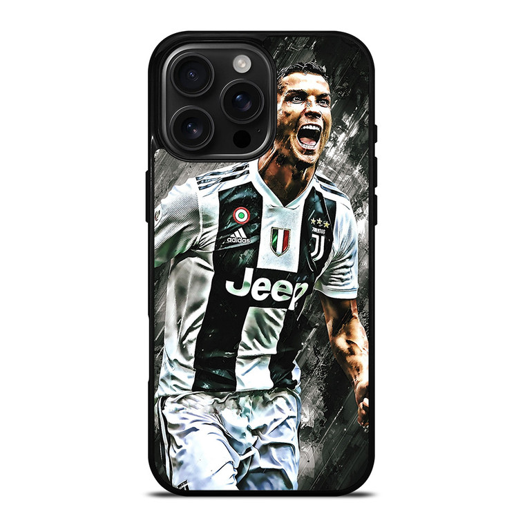 CR7 CRISTIANO RONALDO JUVENTUS FC iPhone 16 Pro Max Case Cover