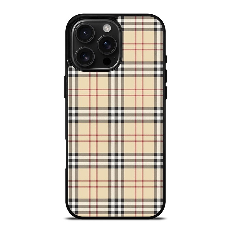CREAM TARTAN PATTERN iPhone 16 Pro Max Case Cover