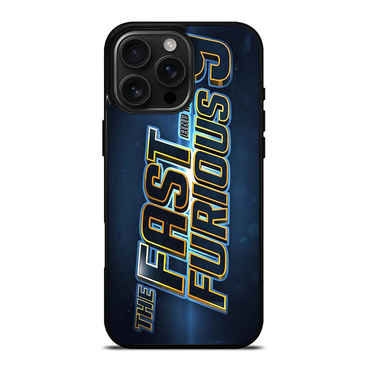 DOM FAST AND FURIOUS 9 LOGO iPhone 16 Pro Max Case Cover