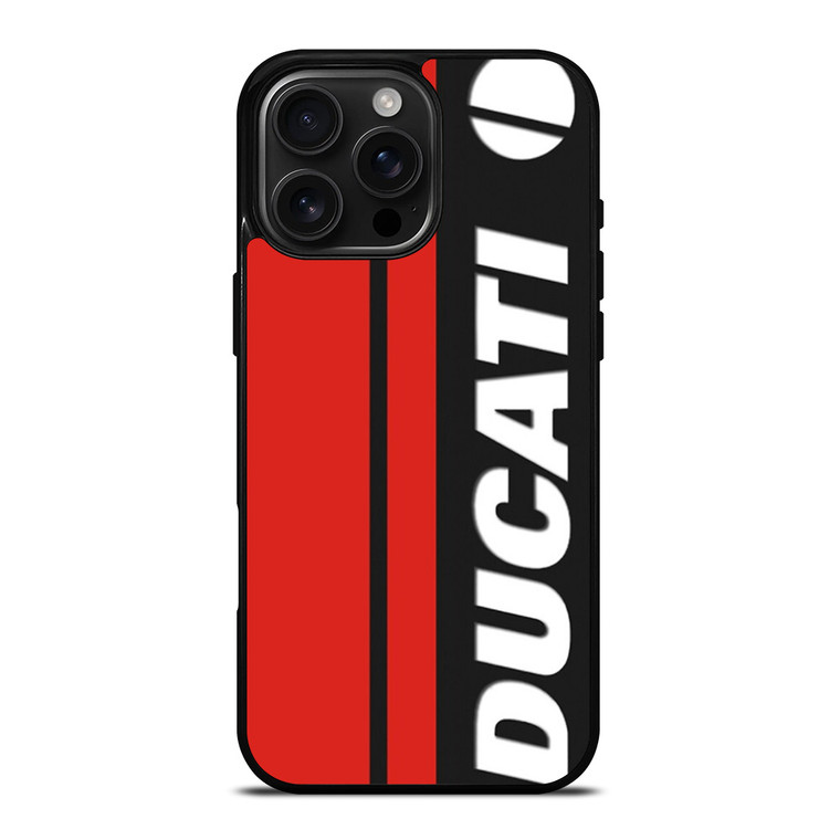 DUCATI MOTOR VERTICAL LOGO iPhone 16 Pro Max Case Cover