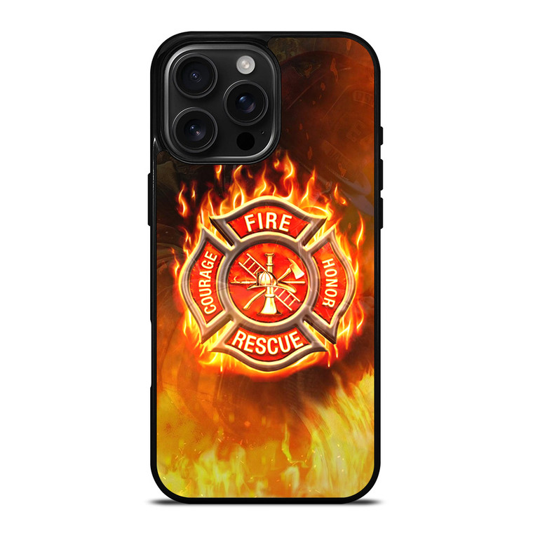 FIREFIGHTER FIREMAN FIRE LOGO iPhone 16 Pro Max Case Cover