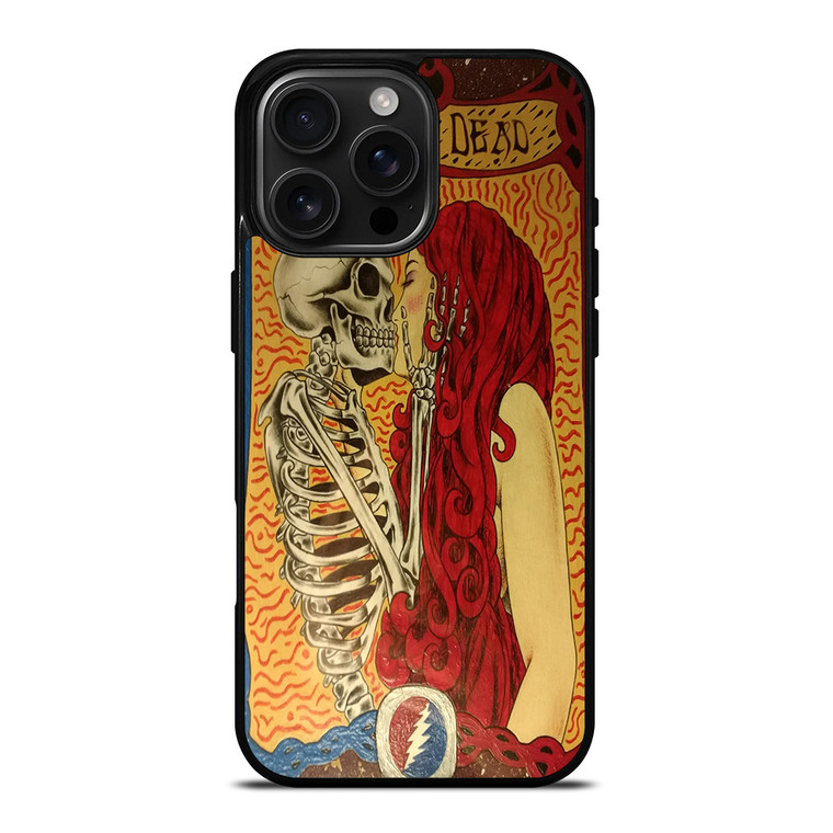 GRATEFUL DEAD KISSING SKELETON iPhone 16 Pro Max Case Cover