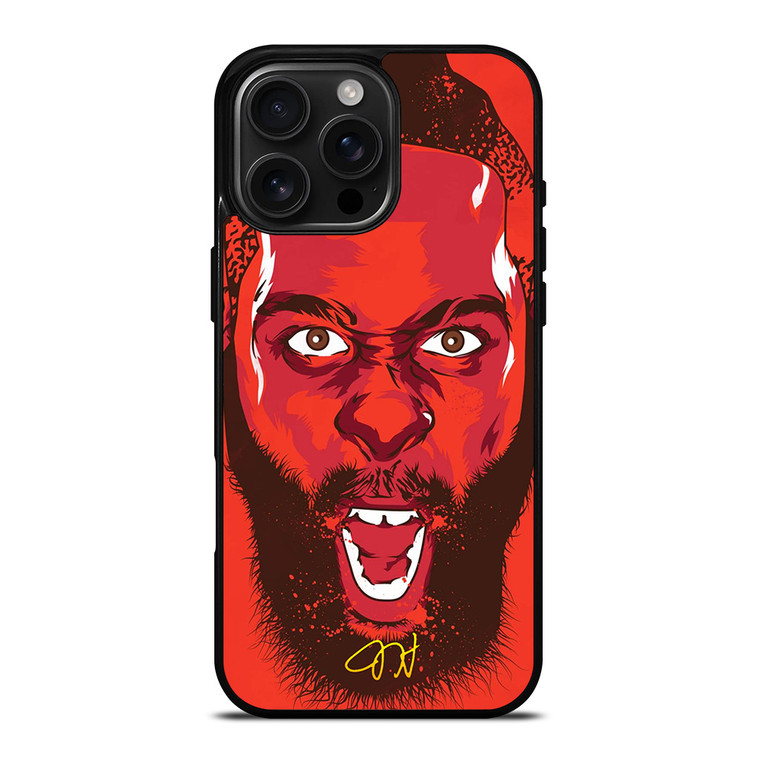 JAMES HARDEN HOUSTON ROCKET FACE iPhone 16 Pro Max Case Cover