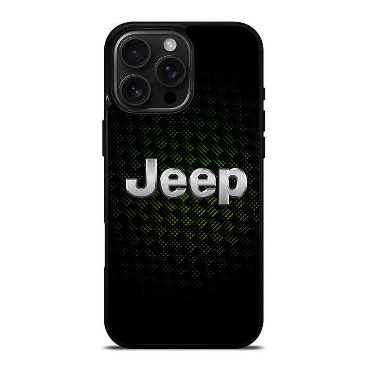 JEEP GREEN CARBON LOGO iPhone 16 Pro Max Case Cover