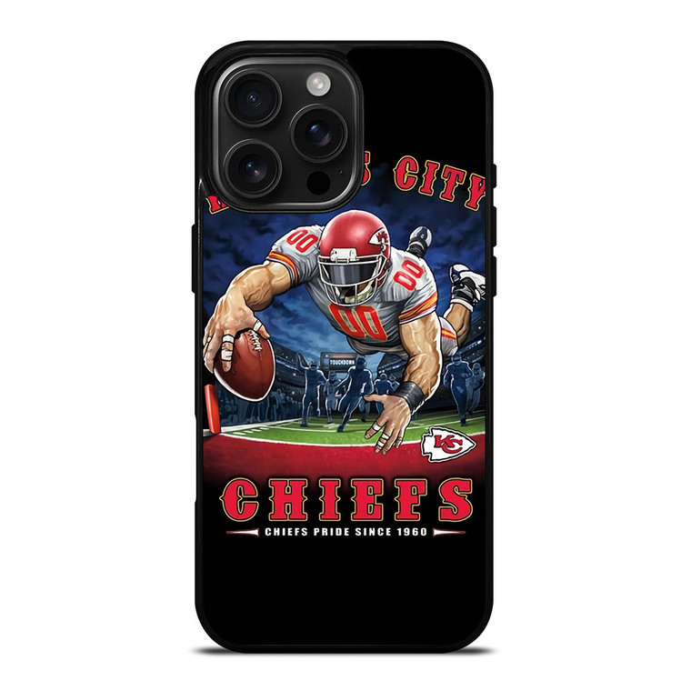 KANSAS CITY CHIEFS FOOTBALL ART iPhone 16 Pro Max Case Cover