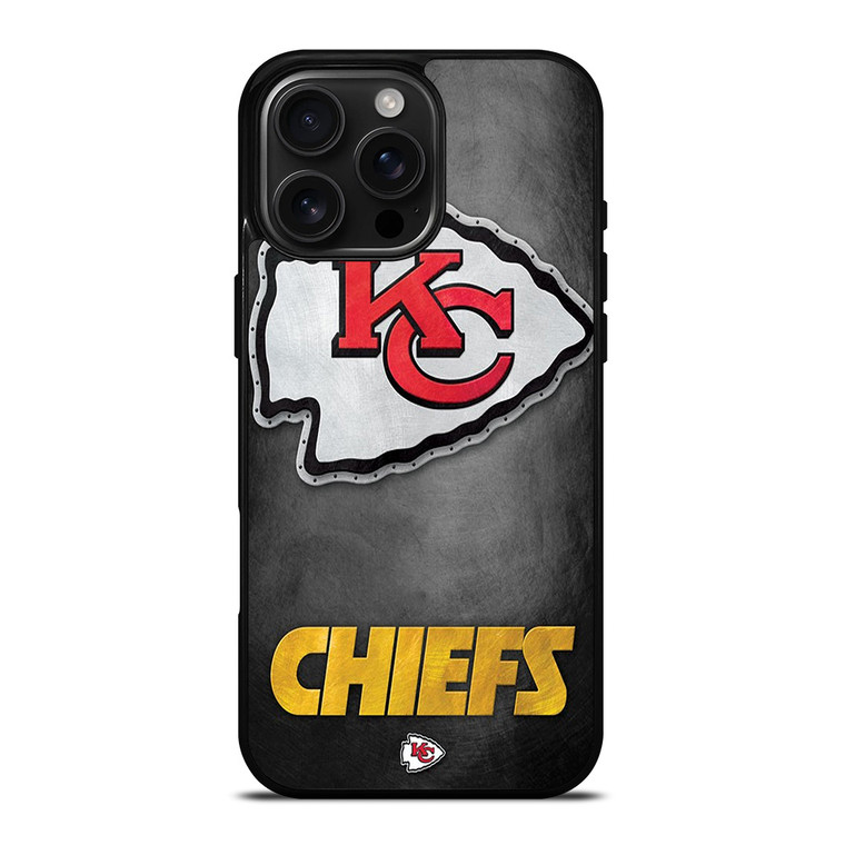KANSAS CITY CHIEFS METAL LOGO iPhone 16 Pro Max Case Cover