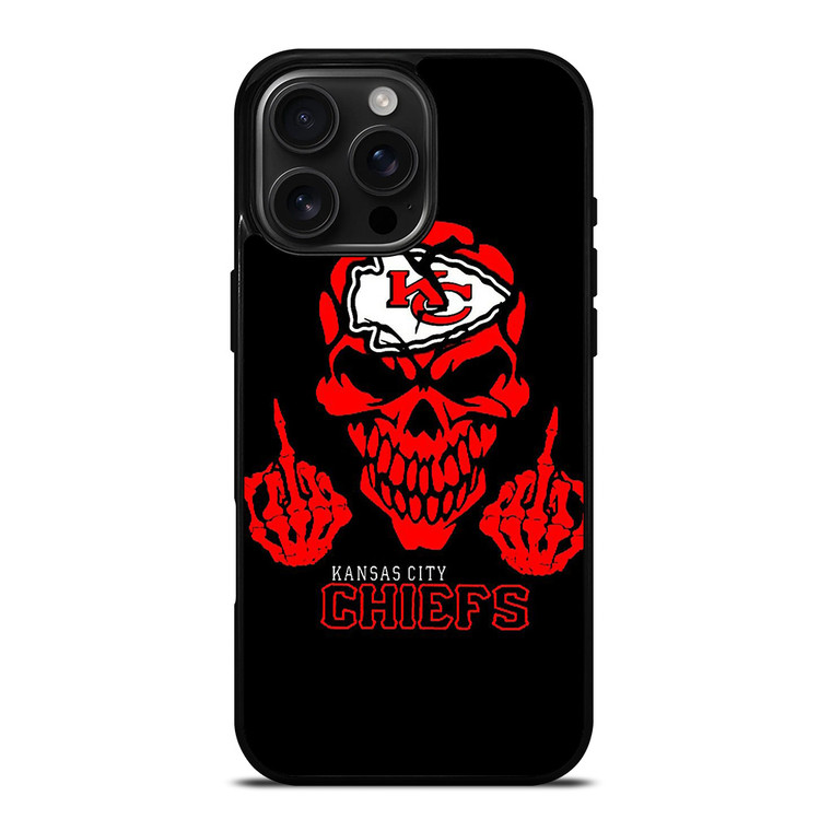 KANSAS CITY CHIEFS SKUL LOGO iPhone 16 Pro Max Case Cover