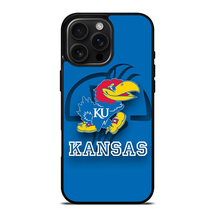 KANSAS JAYHAWKS BASKETBALL LOGO iPhone 16 Pro Max Case Cover