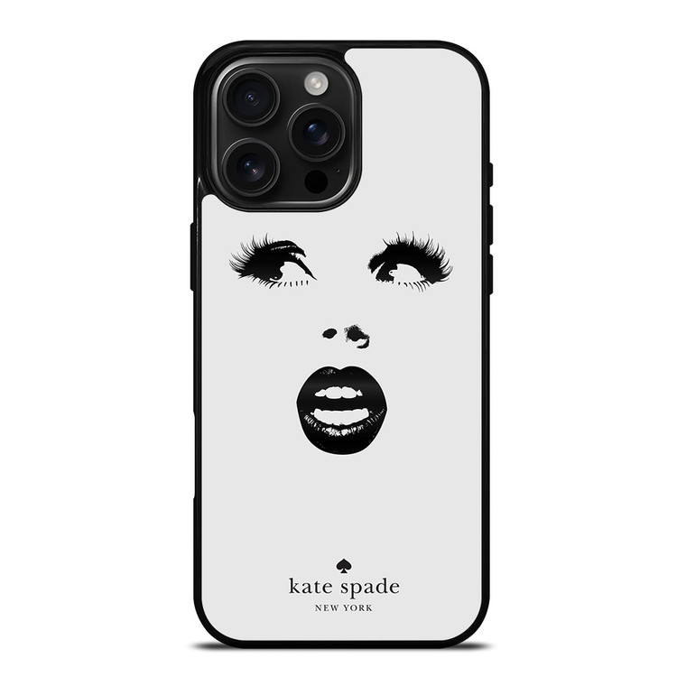 KATE SPADE BLACK WHITE FACE iPhone 16 Pro Max Case Cover