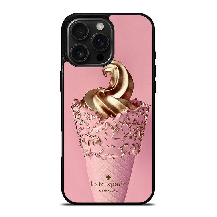 KATE SPADE NEW YORK LOGO GOLDEN ICE CREAM iPhone 16 Pro Max Case Cover