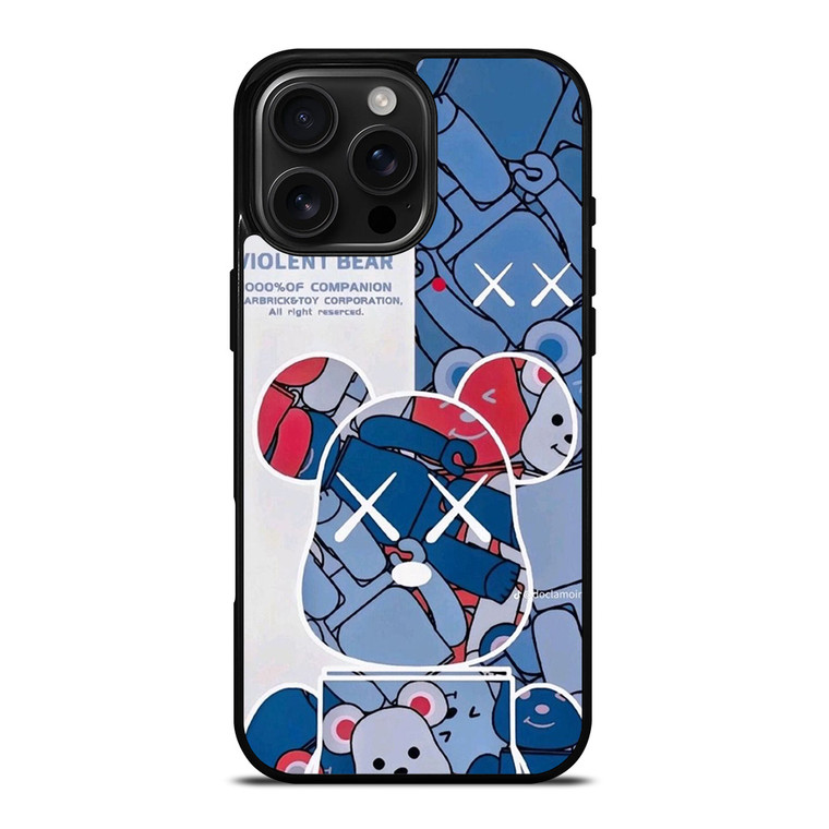 KAWS VIOLENT BEAR 2 iPhone 16 Pro Max Case Cover