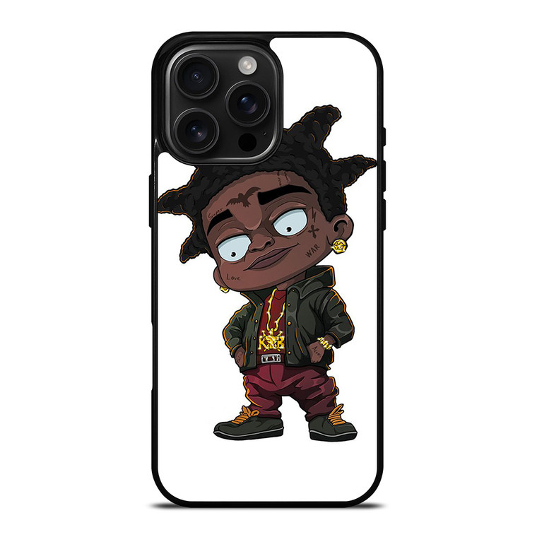 KODAK BLACK CARTOON ART iPhone 16 Pro Max Case Cover