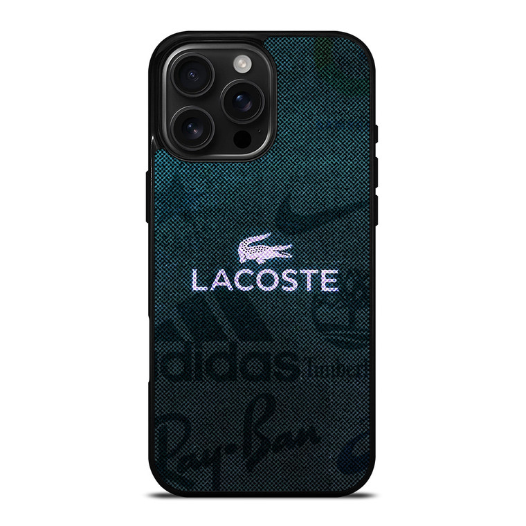 LACOSTE ADIDAS NIKE LOGO iPhone 16 Pro Max Case Cover