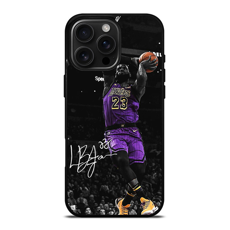 LEBRON JAMES DUNK LA LAKERS iPhone 16 Pro Max Case Cover
