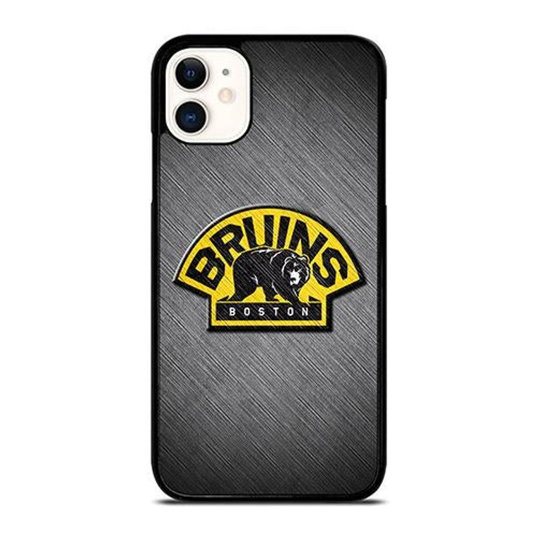 BOSTON BRUINS METAL LOGO iPhone 11 Case Cover