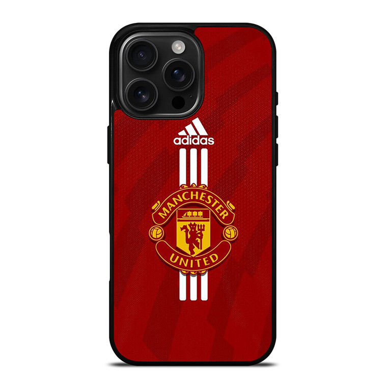 MANCHESTER UNITED FC FOOTBALL LOGO ADIDAS iPhone 16 Pro Max Case Cover