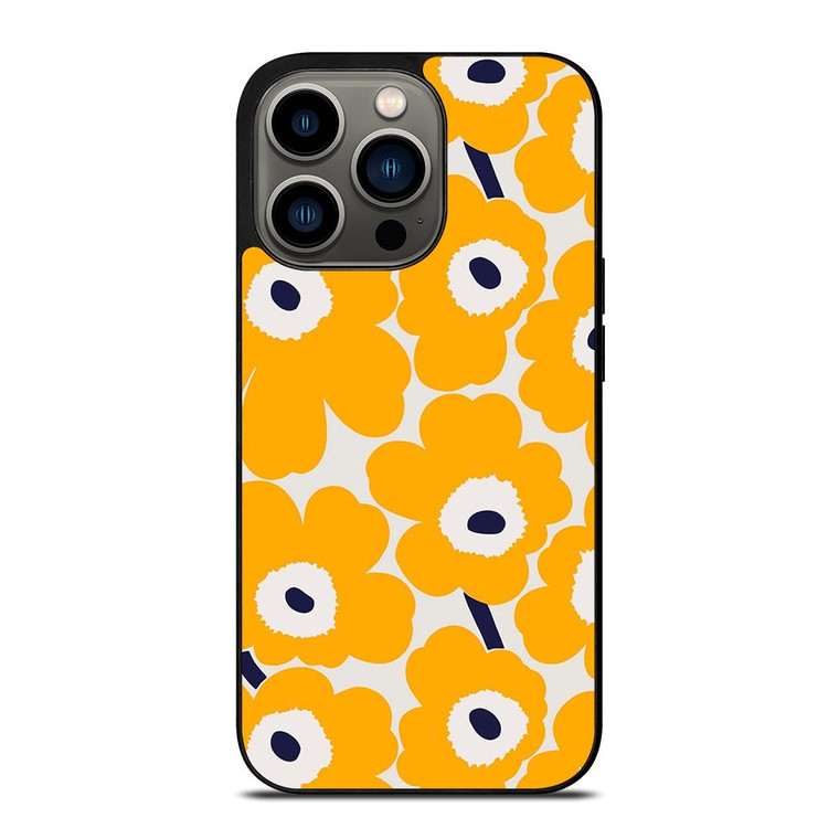YELLOW RETRO FLORAL PATTERN iPhone 13 Pro Case Cover