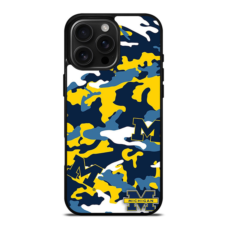 MICHIGAN WOLVERINES FOOTBALL CAMO iPhone 16 Pro Max Case Cover