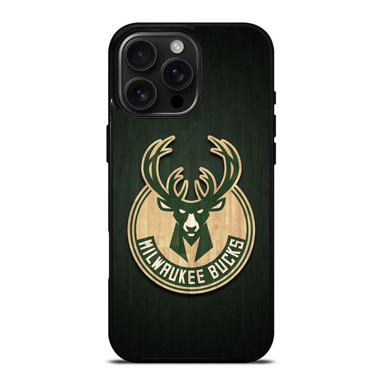 MILWAUKEE BUCKS WOODEN LOGO iPhone 16 Pro Max Case Cover