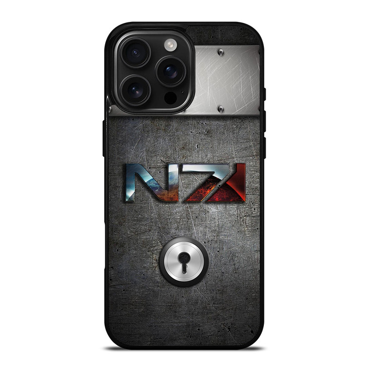 N7 MASS EFFECT METAL LOGO iPhone 16 Pro Max Case Cover