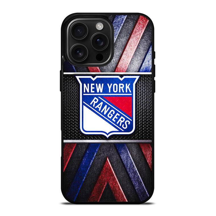 NEW YORK RANGERS NHL METAL LOGO iPhone 16 Pro Max Case Cover