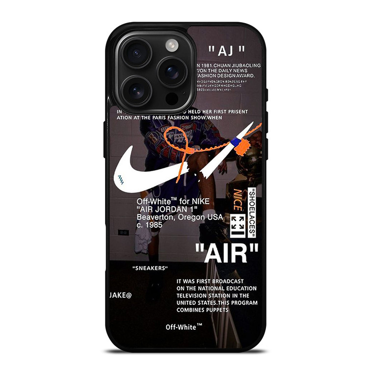 OFF-WHITE NIKE AIR JORDAN MICHAEL iPhone 16 Pro Max Case Cover
