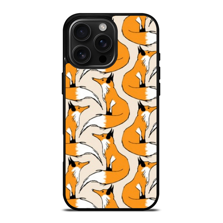 ORANGE FOX PATTERN iPhone 16 Pro Max Case Cover