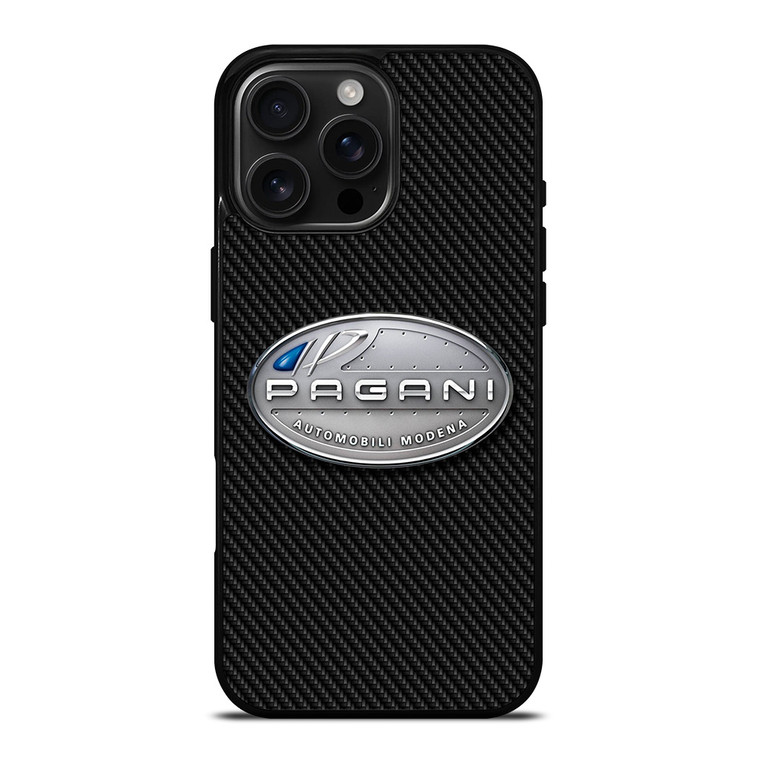 PAGANI AUTOMOBILI CARBON LOGO iPhone 16 Pro Max Case Cover