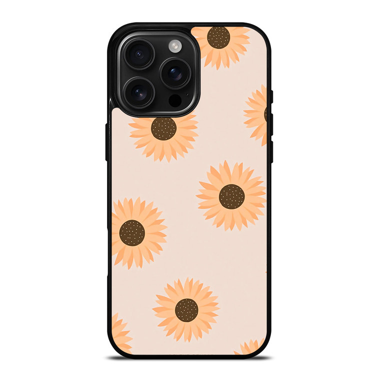 PASTEL SUNFLOWER PATTERN iPhone 16 Pro Max Case Cover