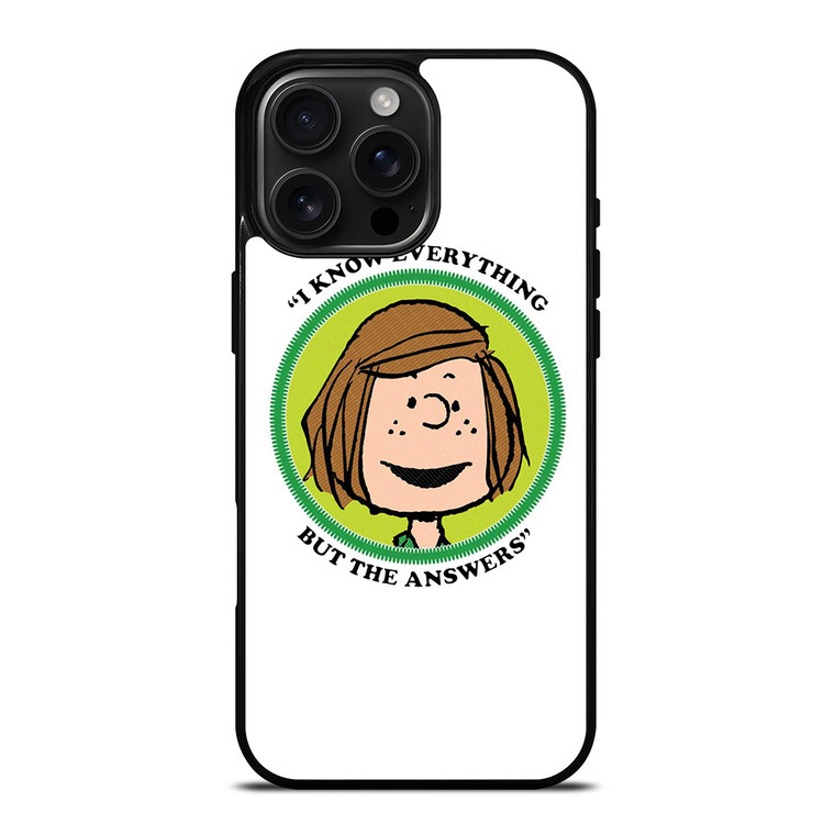 PEPPERMINT PATTY THE PEANUTS iPhone 16 Pro Max Case Cover