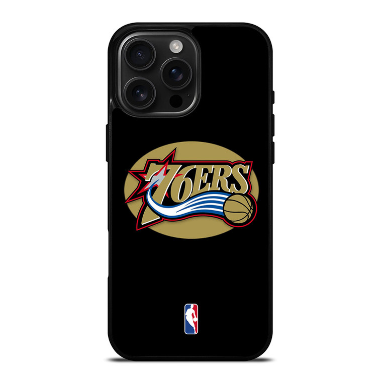 PHILADELPHIA 76ERS NBA GOLD LOGO iPhone 16 Pro Max Case Cover