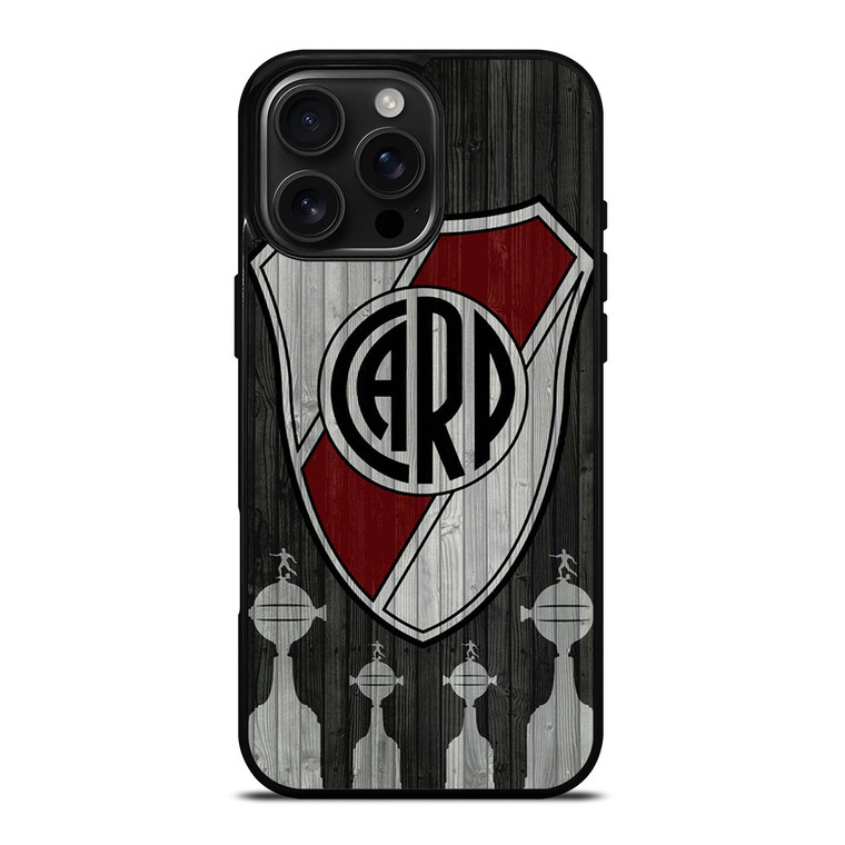 RIVER PLATE EL MAS GRANDE WOODEN LOGO iPhone 16 Pro Max Case Cover