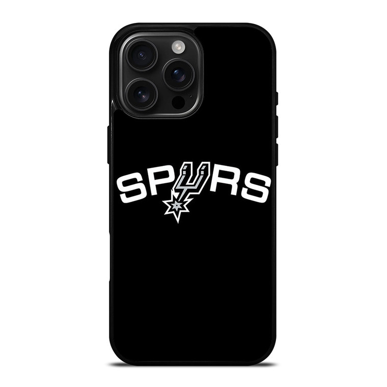 SAN ANTONIO SPURS LOGO BLACK iPhone 16 Pro Max Case Cover