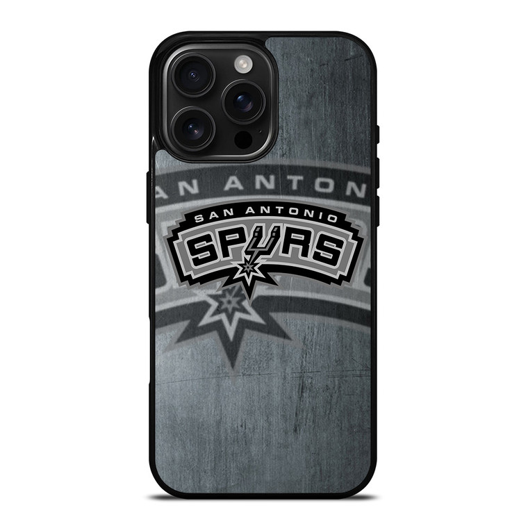 SAN ANTONIO SPURS METAL LOGO iPhone 16 Pro Max Case Cover