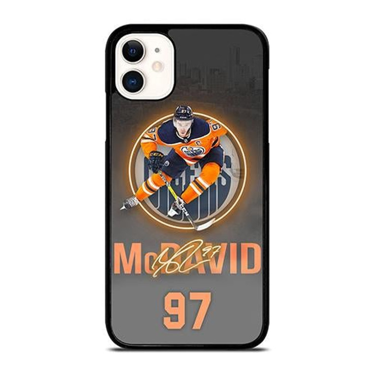 CONNOR MCDAVID EDMONTON OILERS PLAYER iPhone 11 Case Cover