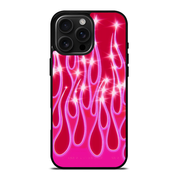 SNINY PINK FLAMES iPhone 16 Pro Max Case Cover