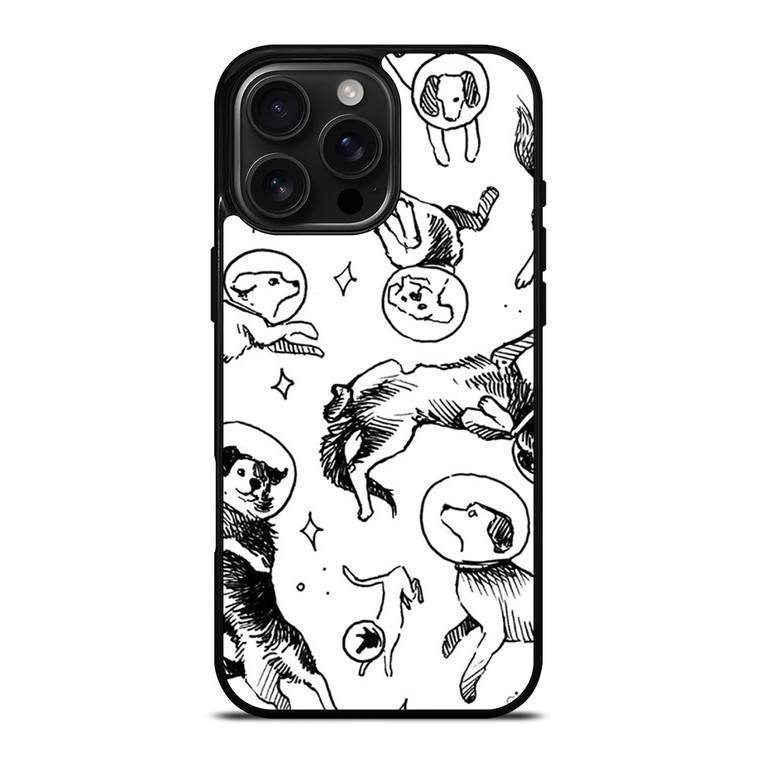 SPACE DOG WHITE PATTERN iPhone 16 Pro Max Case Cover